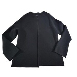 Pendleton Open Front Cardigan Womens XL Wool Angora Black FLAWS Cutter Craft